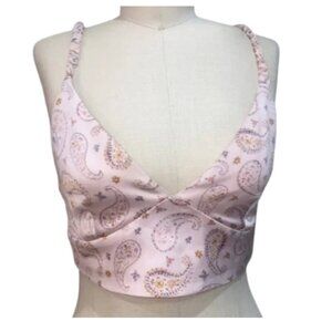 NWOT Zara paisley effect‎ crop top